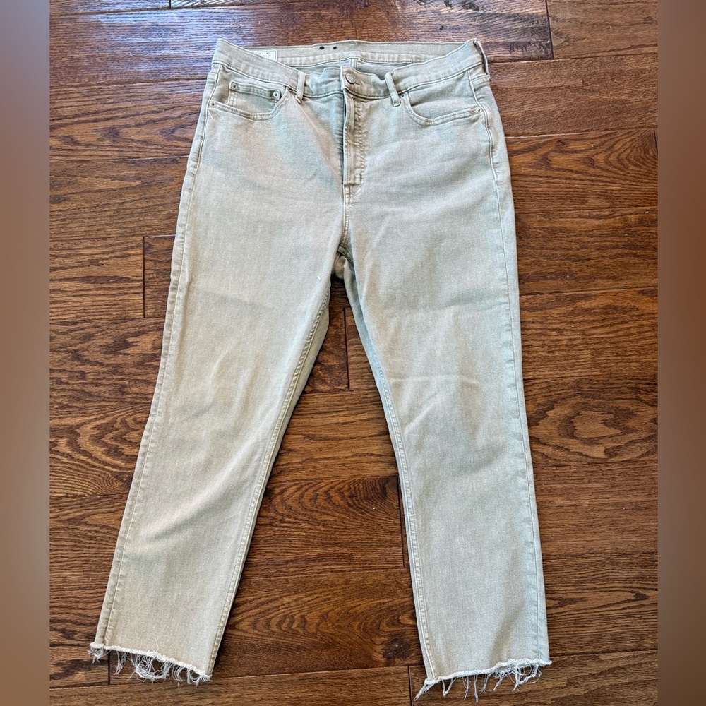 GAP High Rise Vintage Slim Jeans in Beige